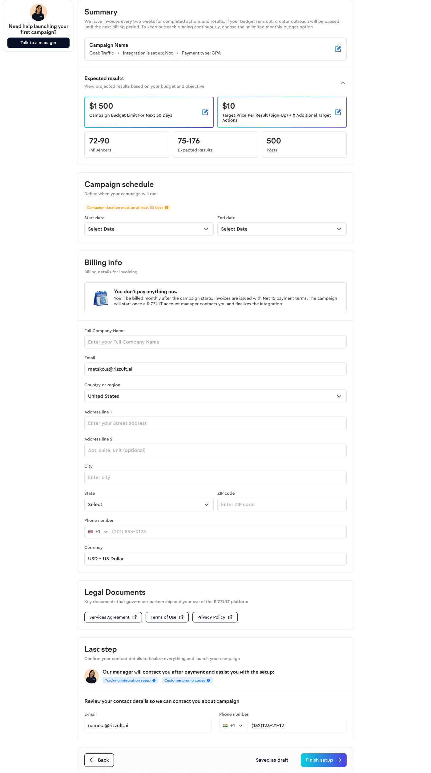 Revisión y lanzamiento